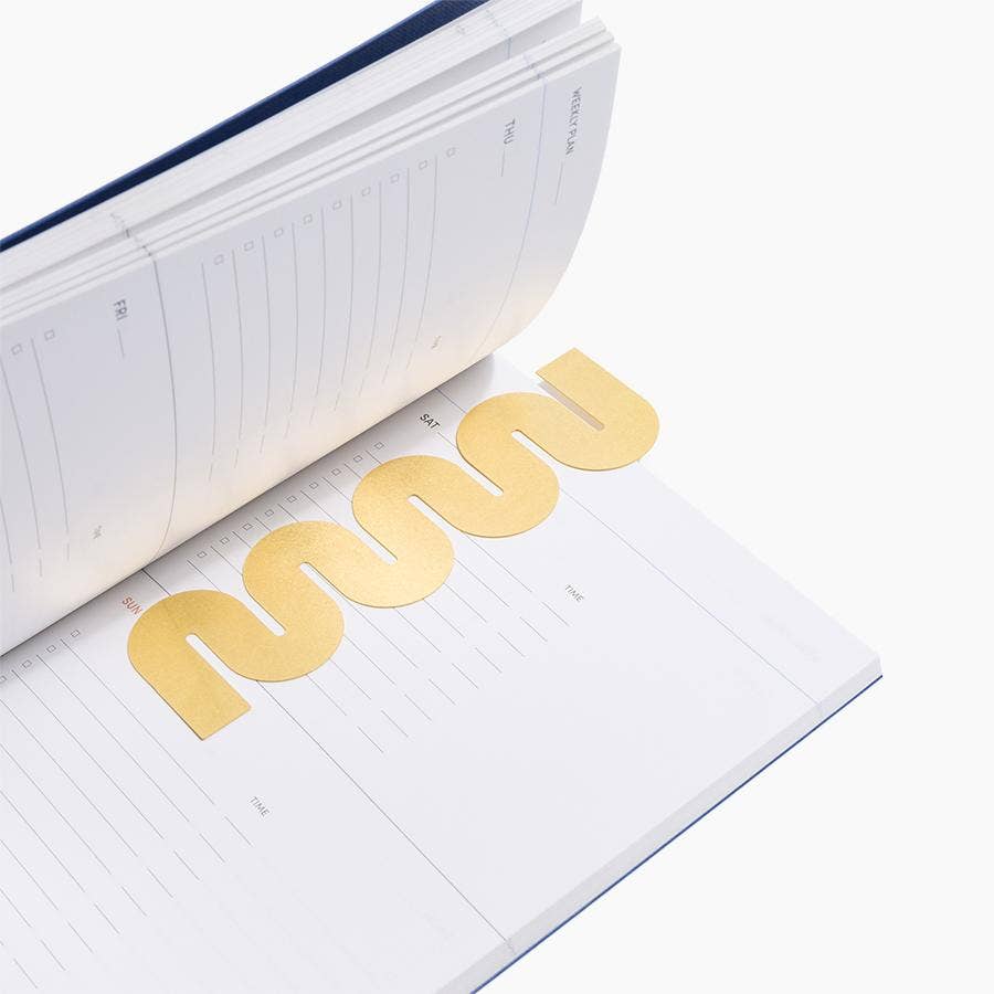 Brass Bookmark in Wave