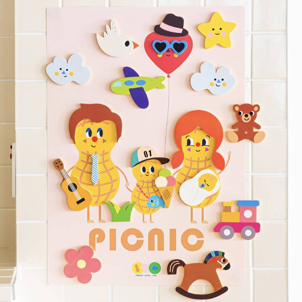 Creative Play Bath Stickers & Poster Set: Picnic