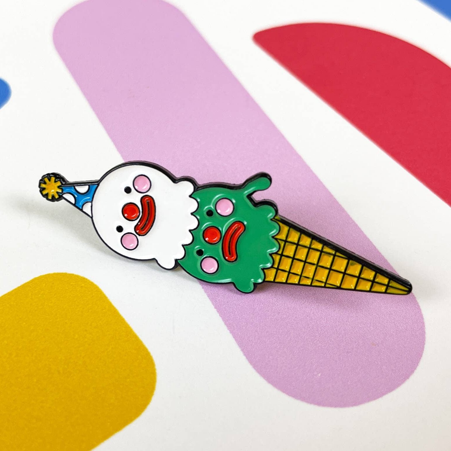 *B-Grade* Happy/sad Ice Cream Hard Enamel Pin