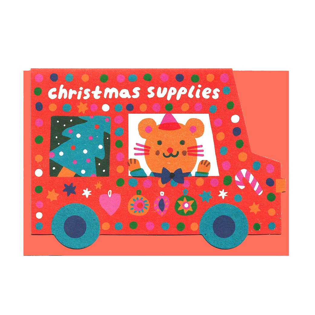 Christmas Van Die Cut Card - Louise Lockhart