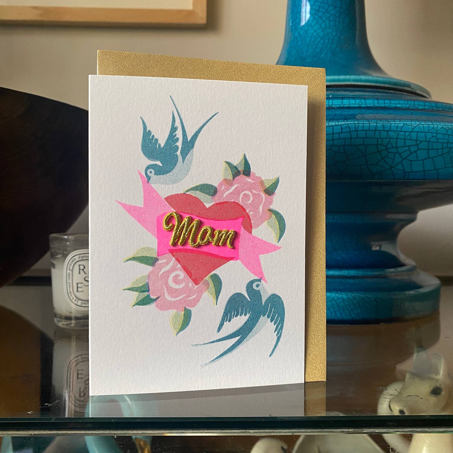 Mom Birds & Heart Card