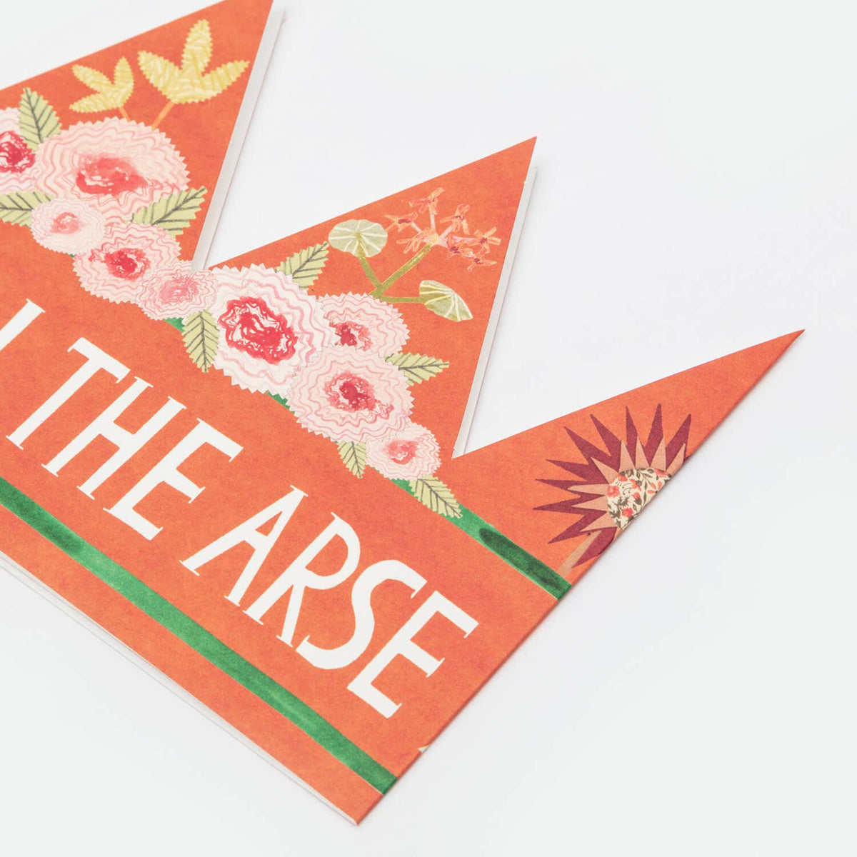Floral-themed card with text on a white background