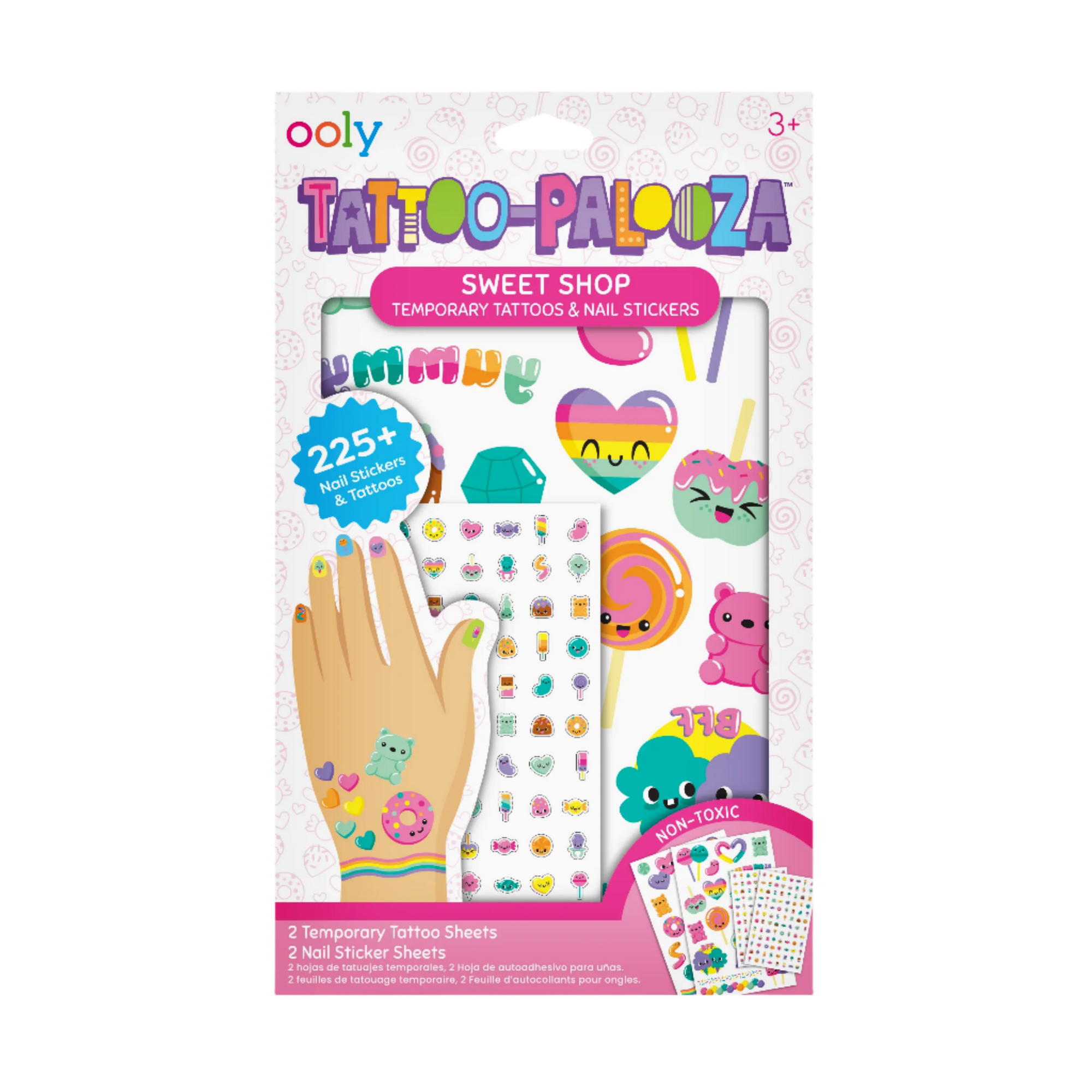 Tattoo Palooza Nail Stickers & Temporary Tattoo- Sweet Shop