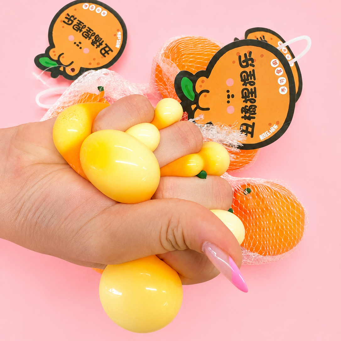 Citrus Crush Squishy - Set of 2 in orange bag