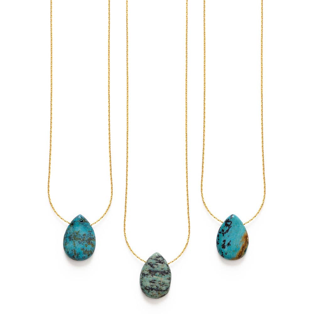 Turquoise Teardrop Pendant Necklace