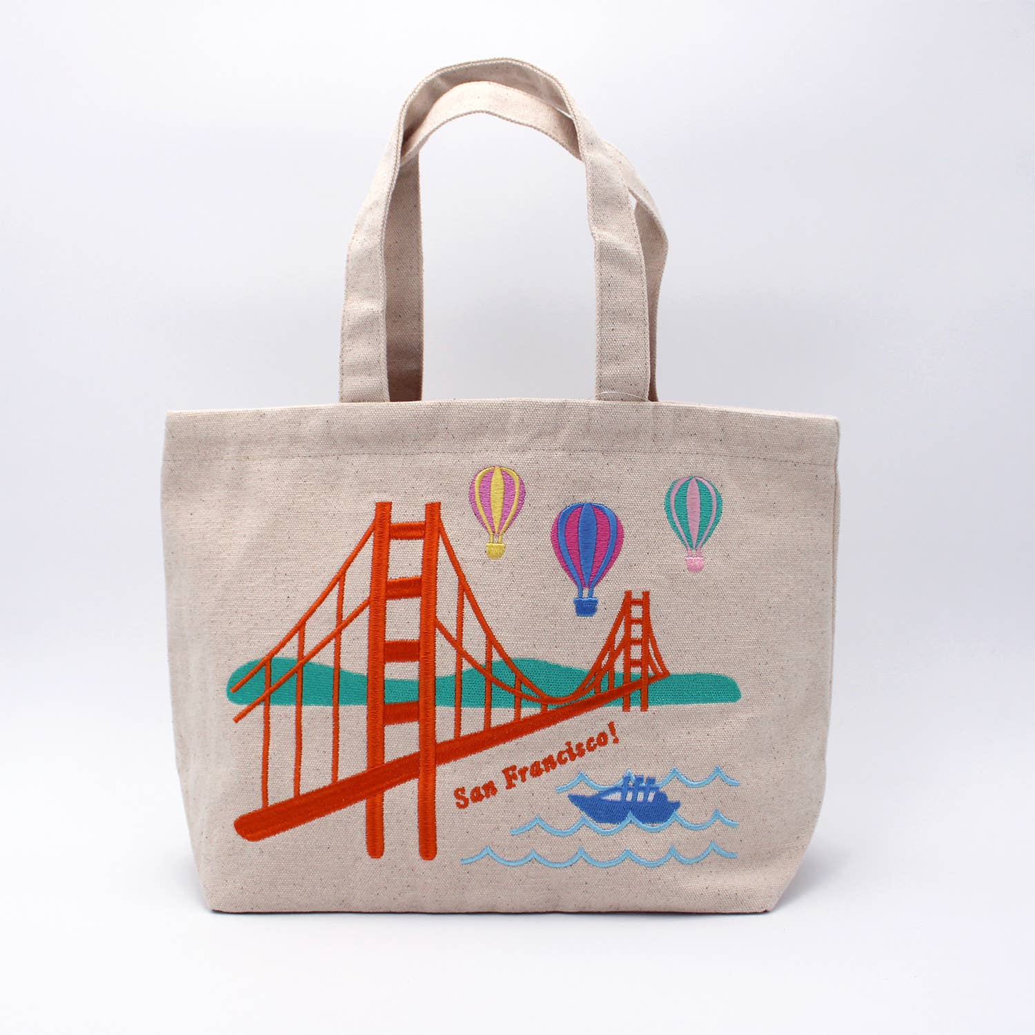 Embroidered San Francisco Colorful Balloons Lunch Bag