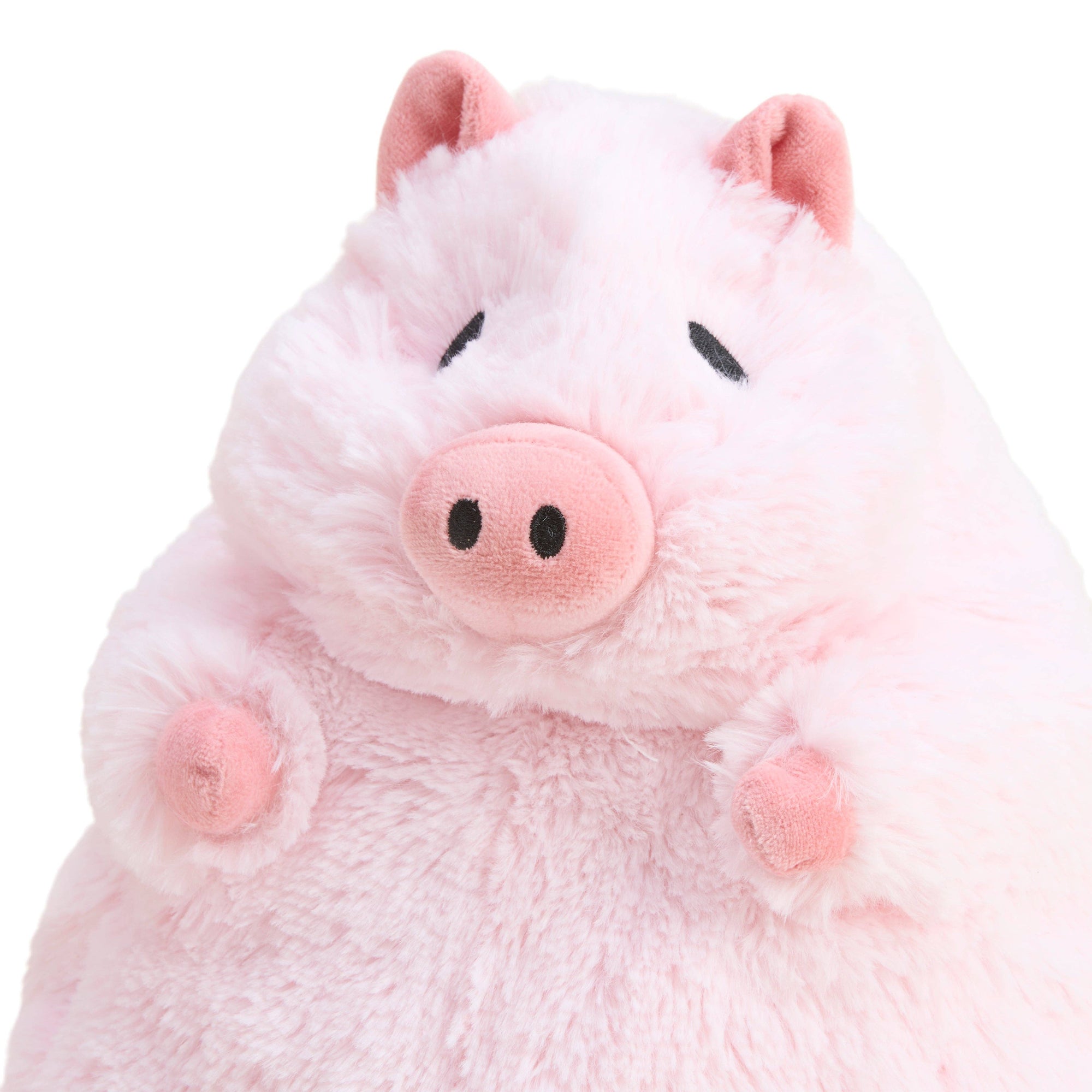 Plush pig toy with a white background