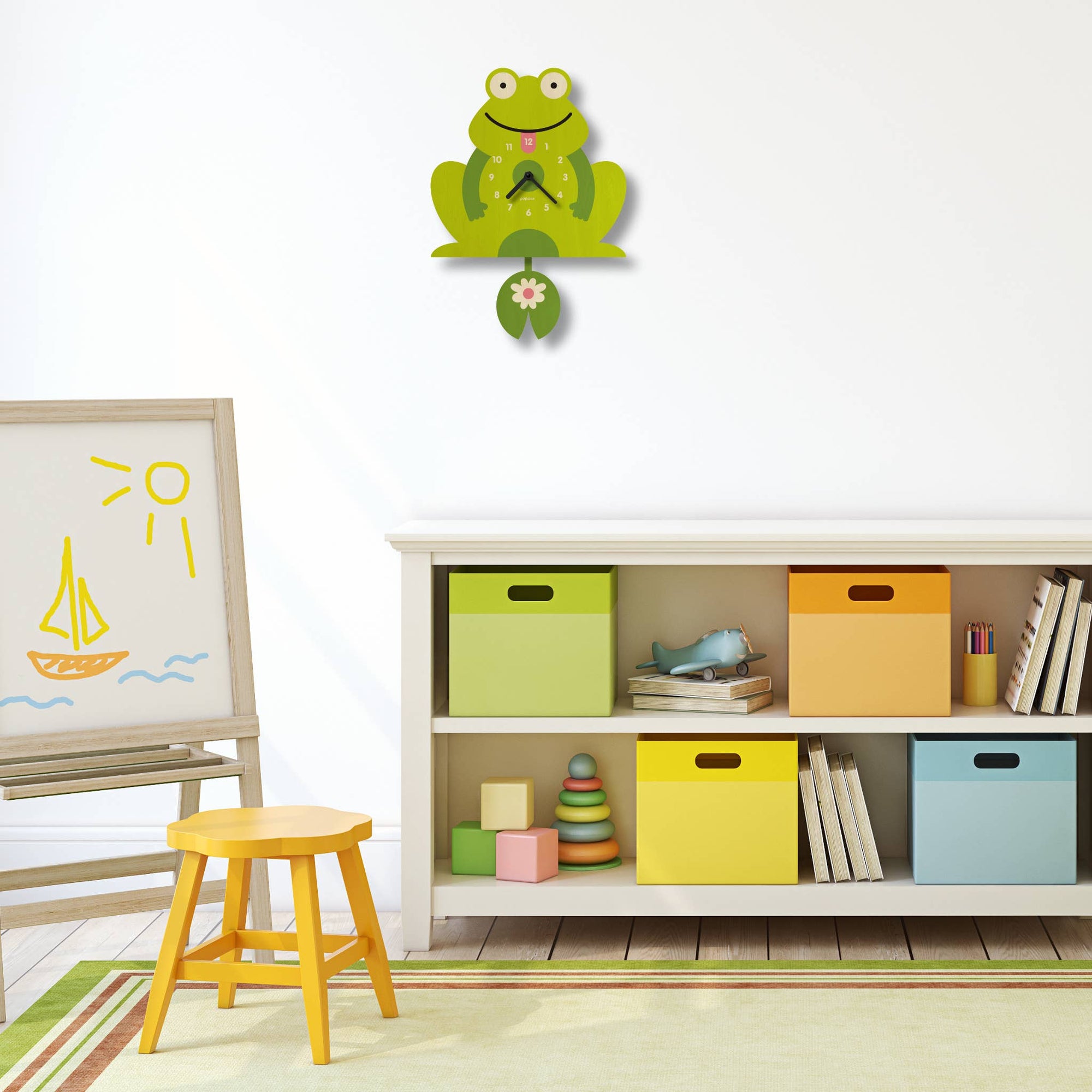 Frog Pendulum Clock - Wood