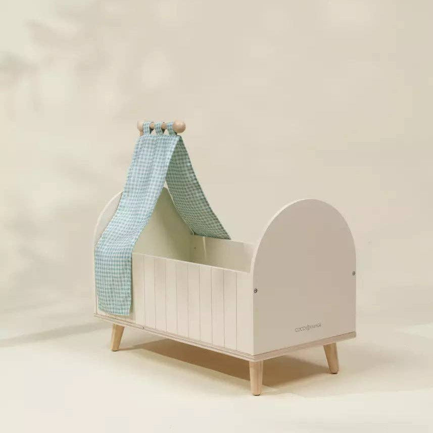 Wooden Dolls’ Crib & Accessories
