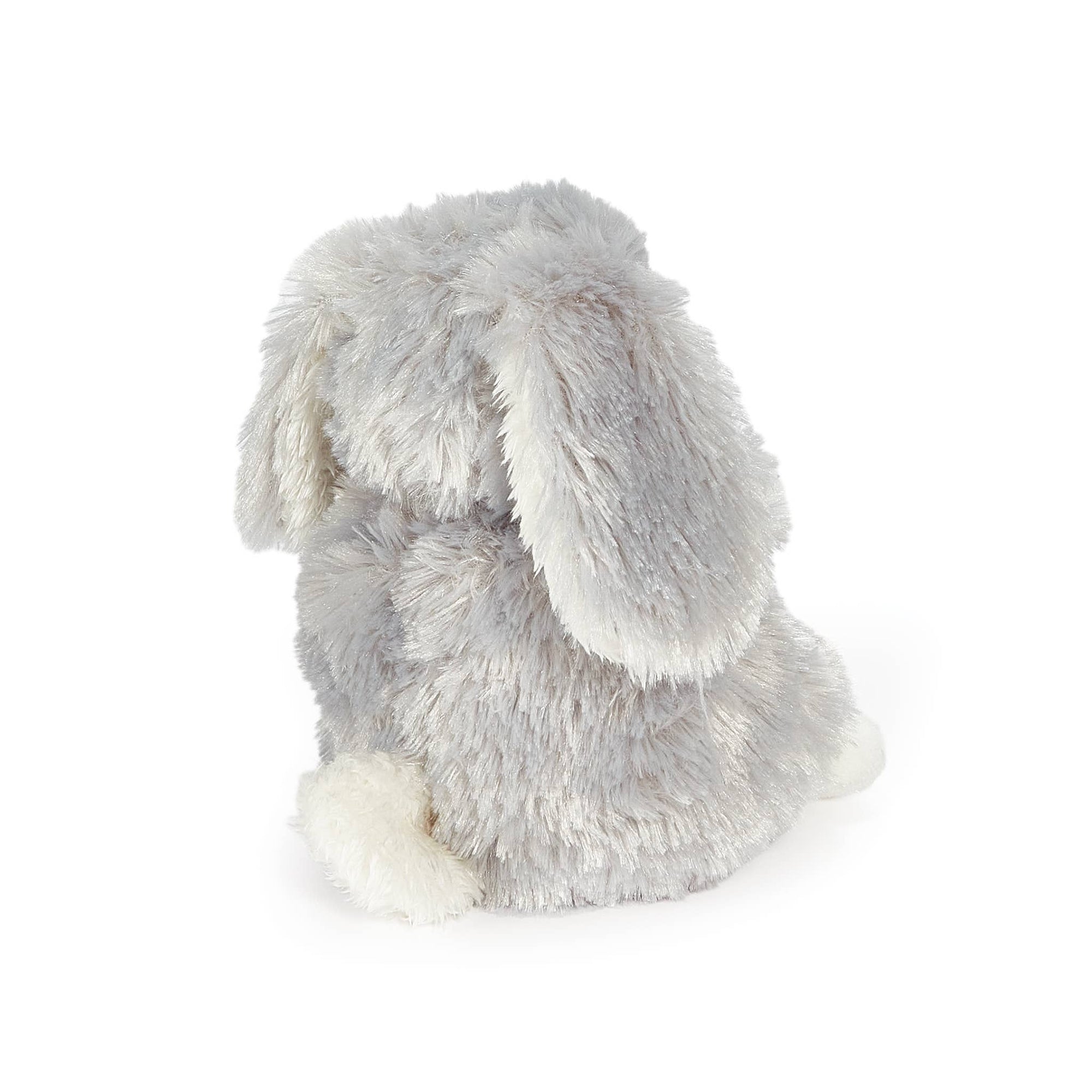 Plush toy bunny with large ears on a white background