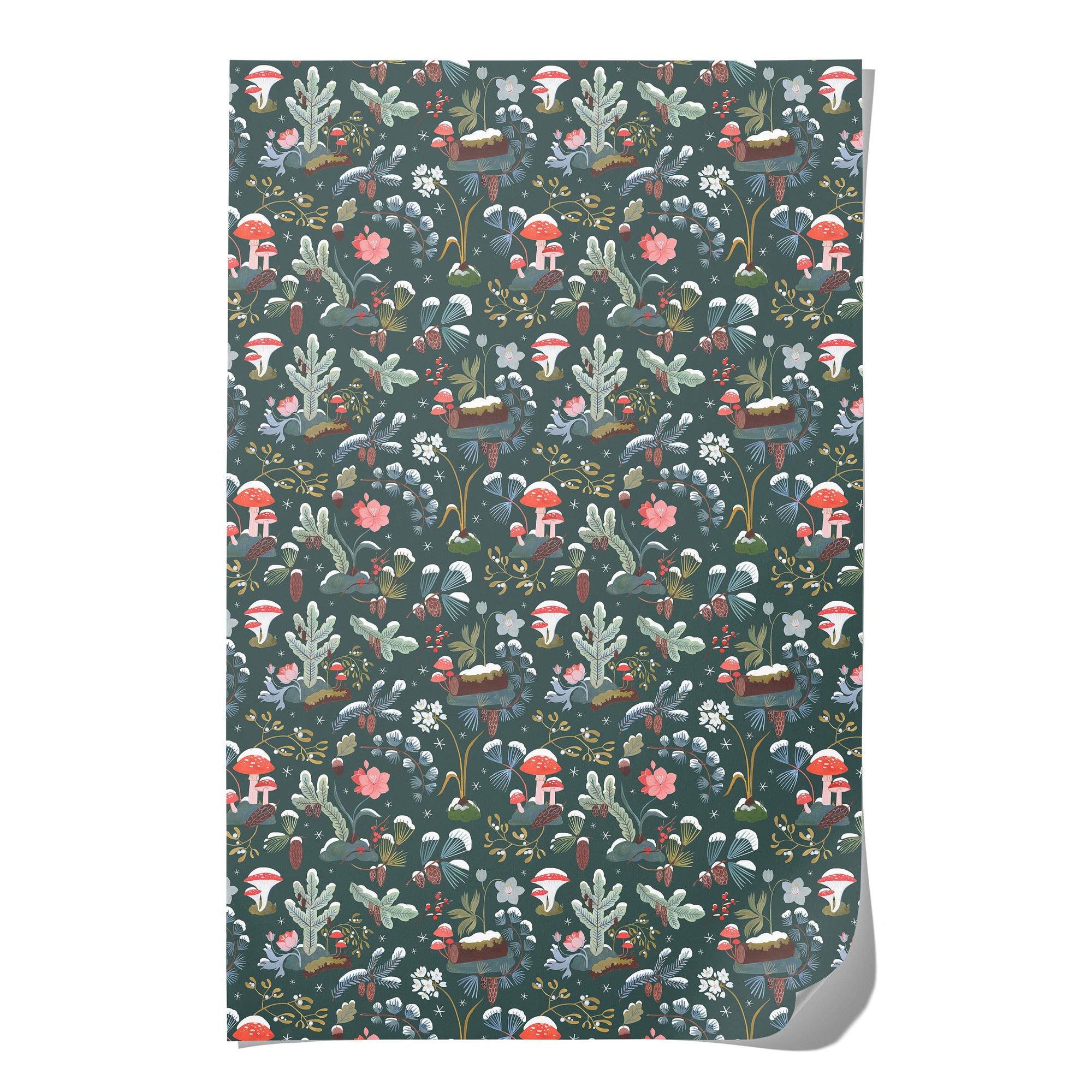 Holiday Moss holiday wrapping paper -roll of 3 sheets