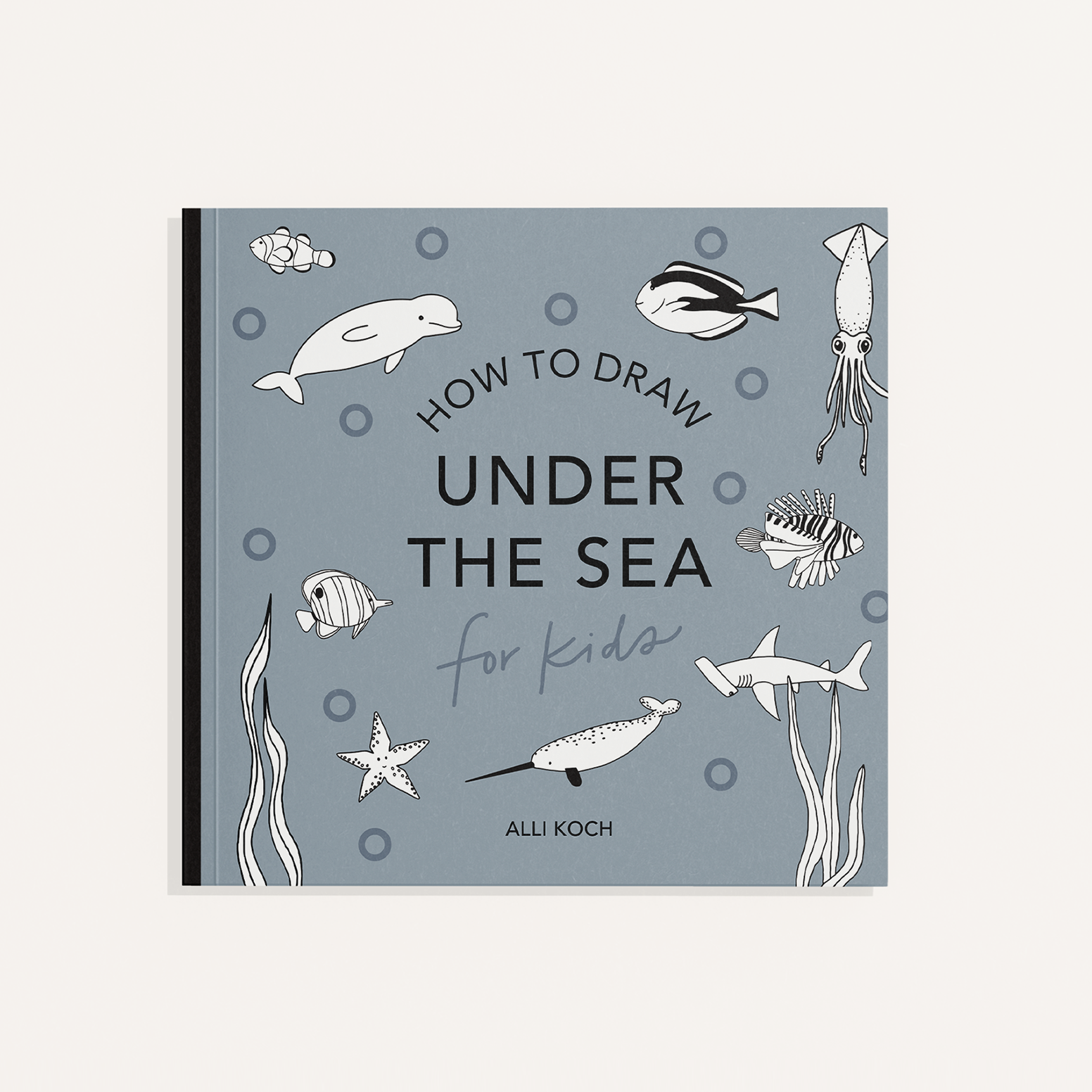 Book titled 'How to Draw Under the Sea for Kids' by Alli Koch on a light gray background