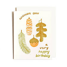 Fall Birthday | Nature | Letterpress Card