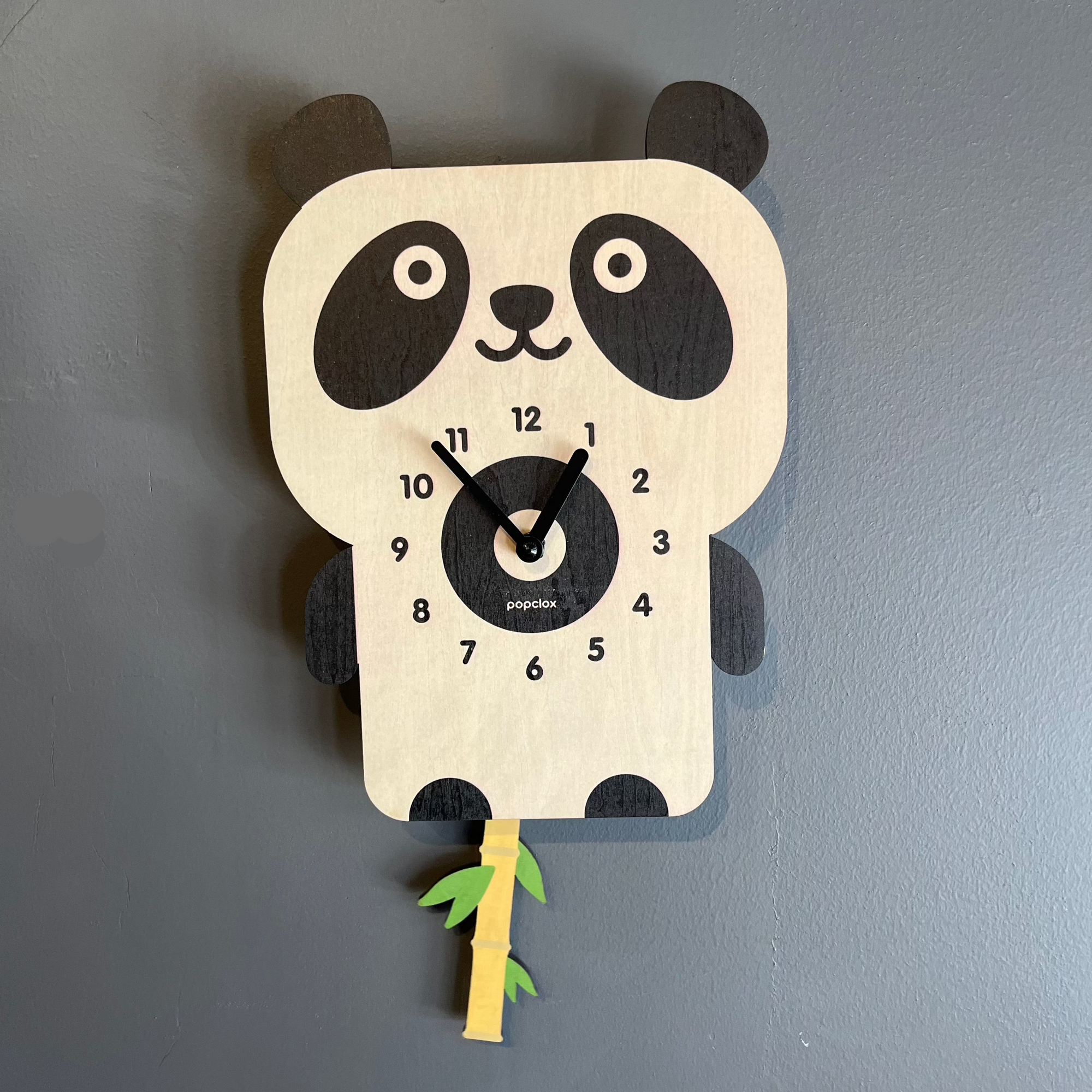 Panda Pendulum Clock -wood