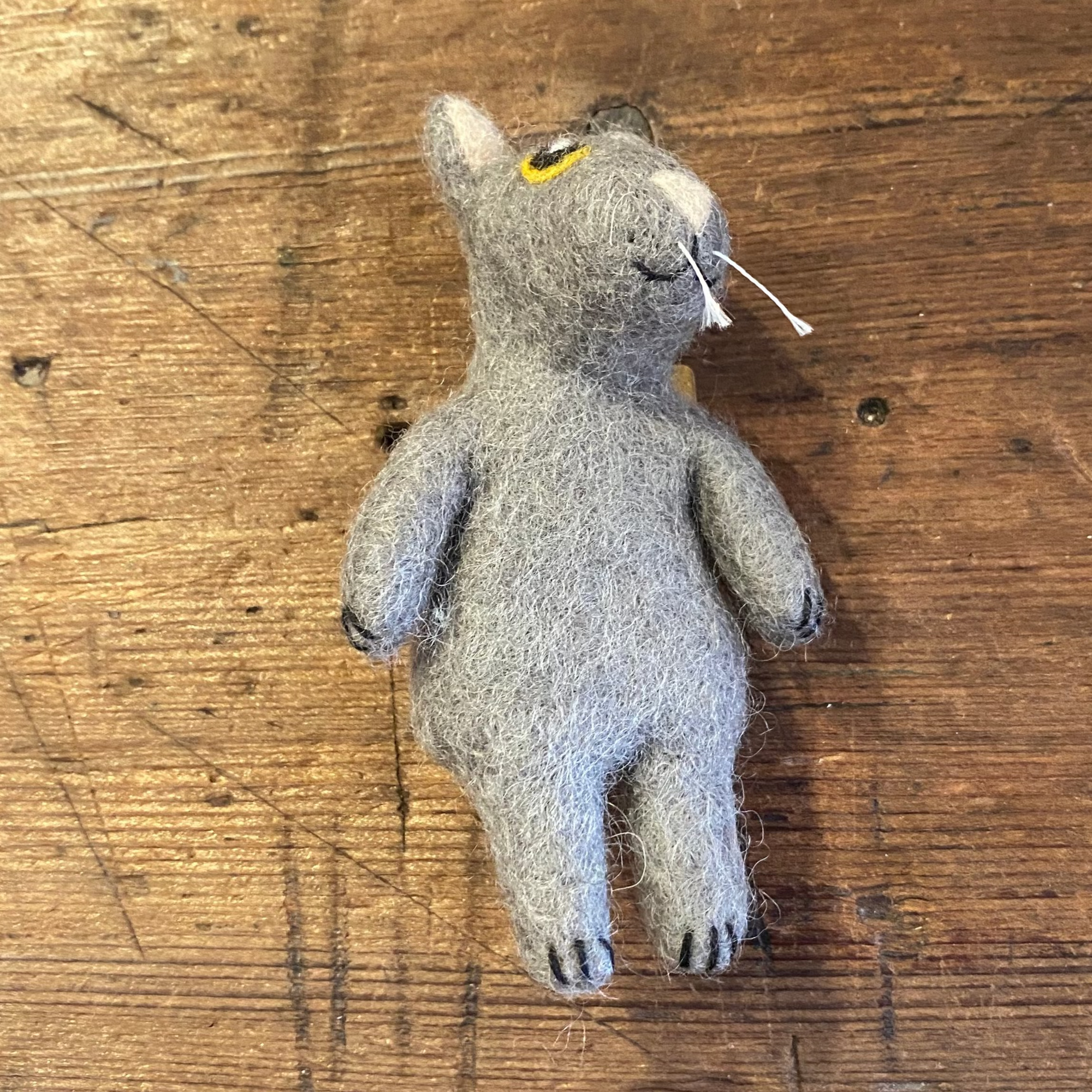 Felt Finger Puppet -Grey Cat