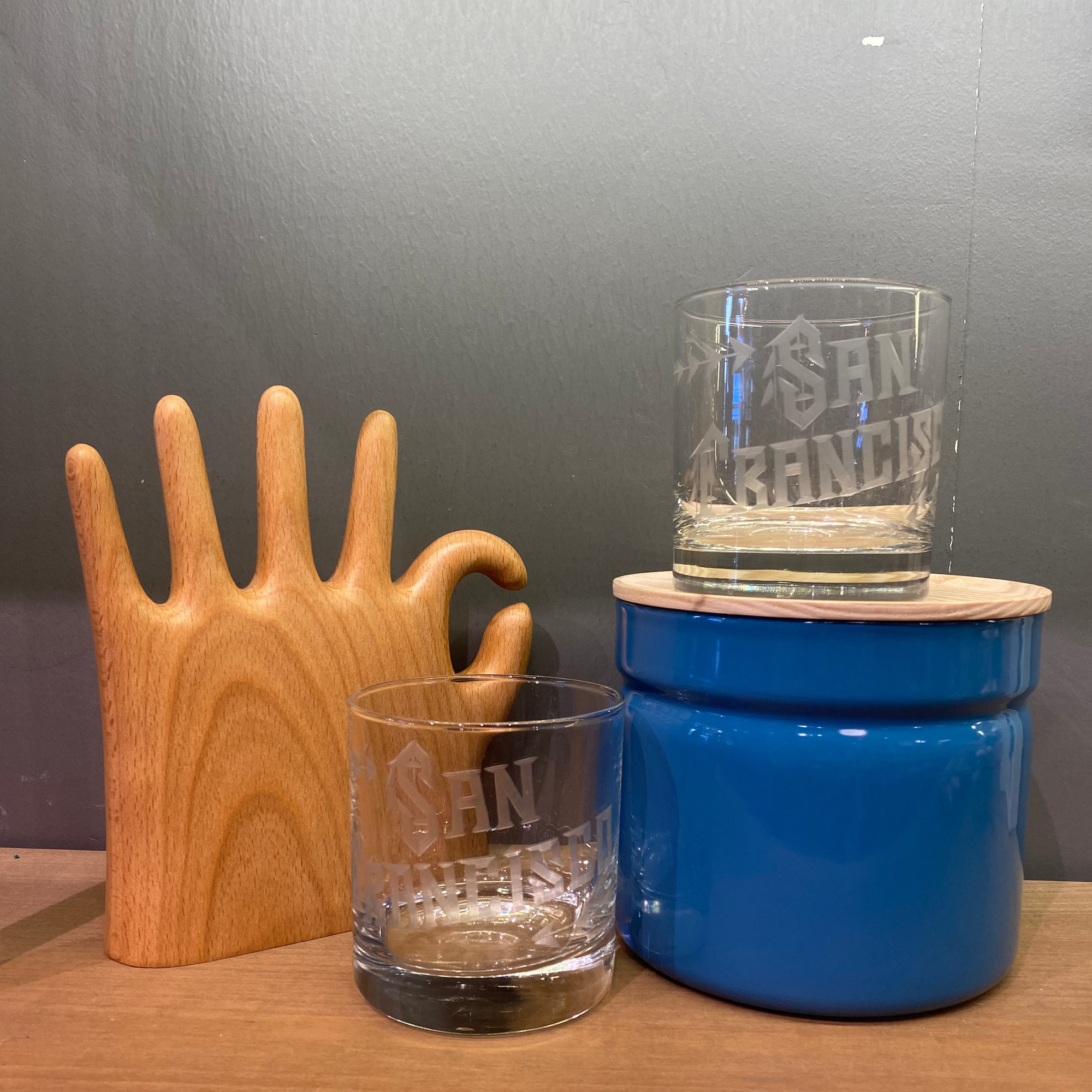SAN FRANCISCO Hand Engraved Glasses -set of 2