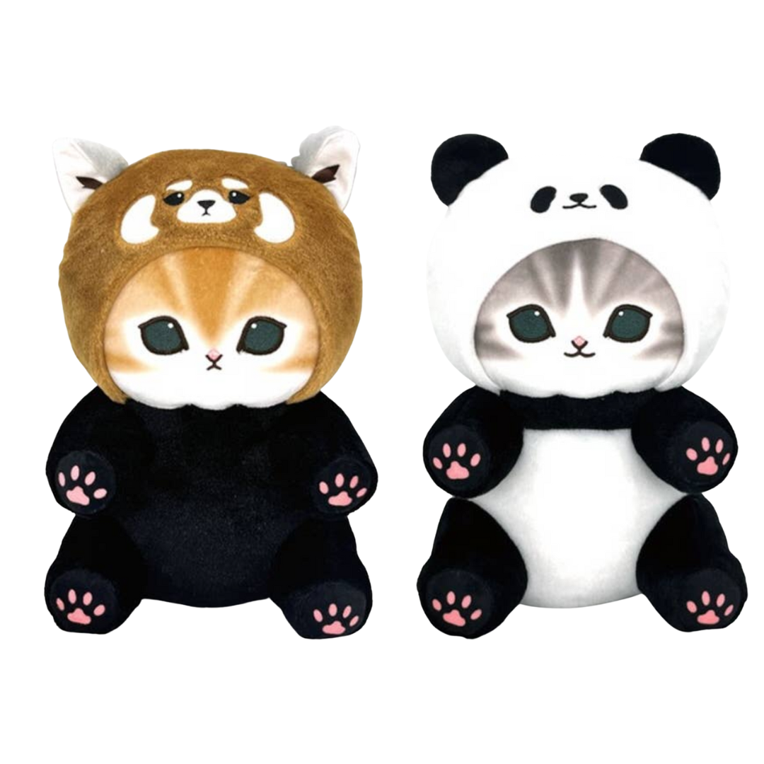 Mofusand BIG Plush – Panda Cat & Red Panda Cat