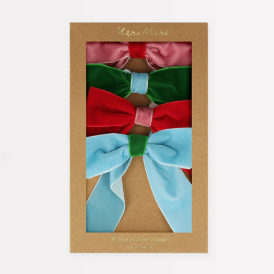 Decorative Velvet Bows 4pk