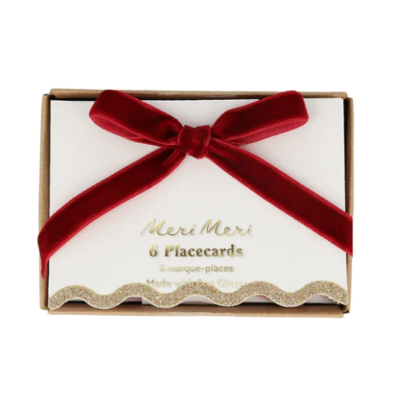 Velvet Bow Place Cards 8pk