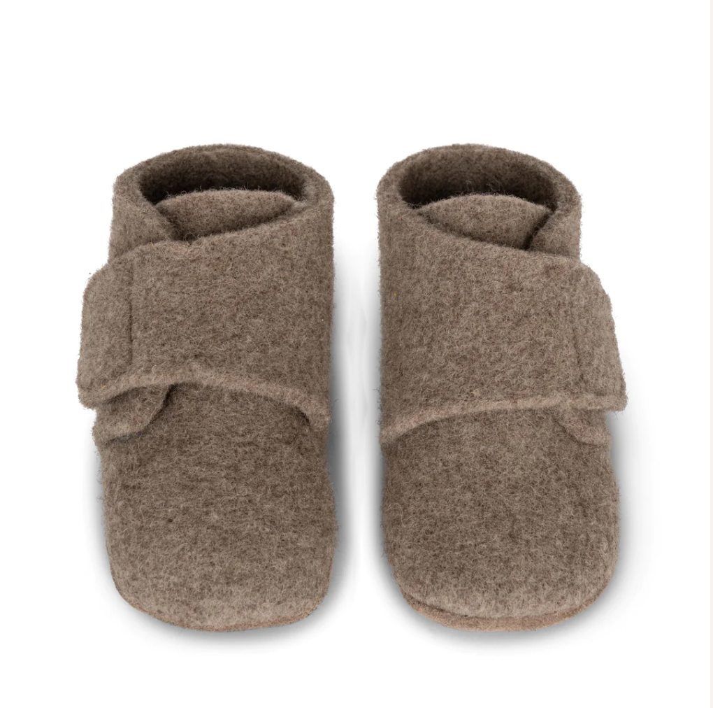 Organic Mamour Felt Footies- camel