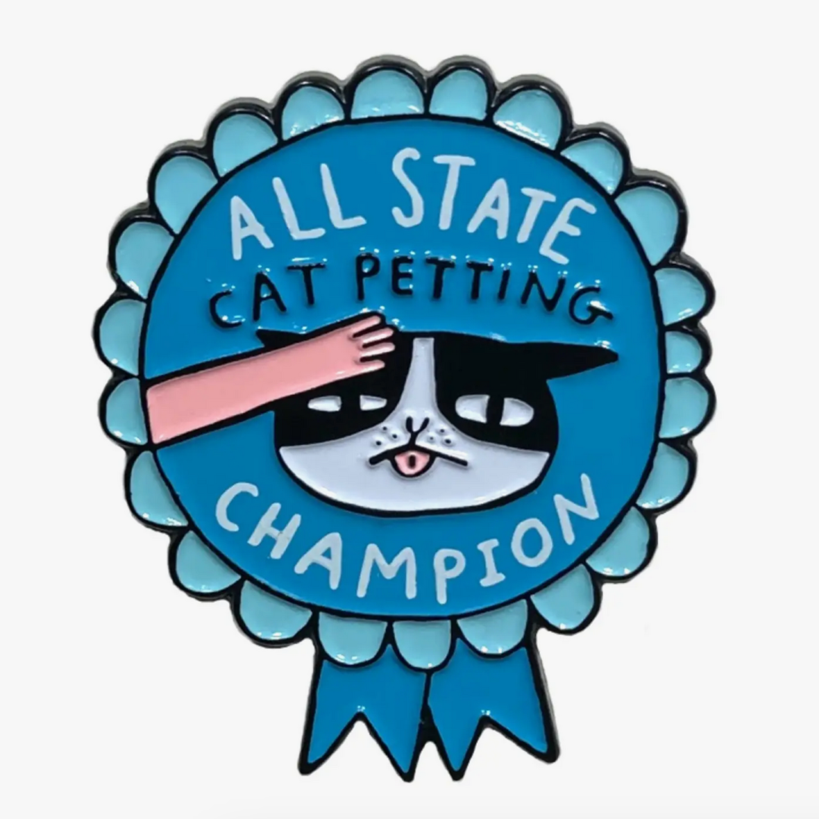 All State Cat Petting Champion Enamel Pin