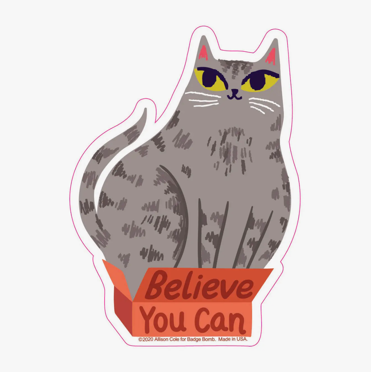 Believe You Can Cat Sticker