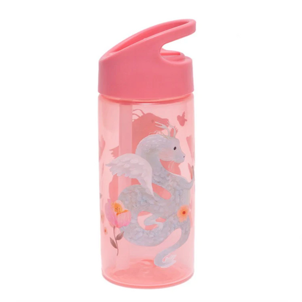 Drinking Bottle Fairytale Dragon -peony pink
