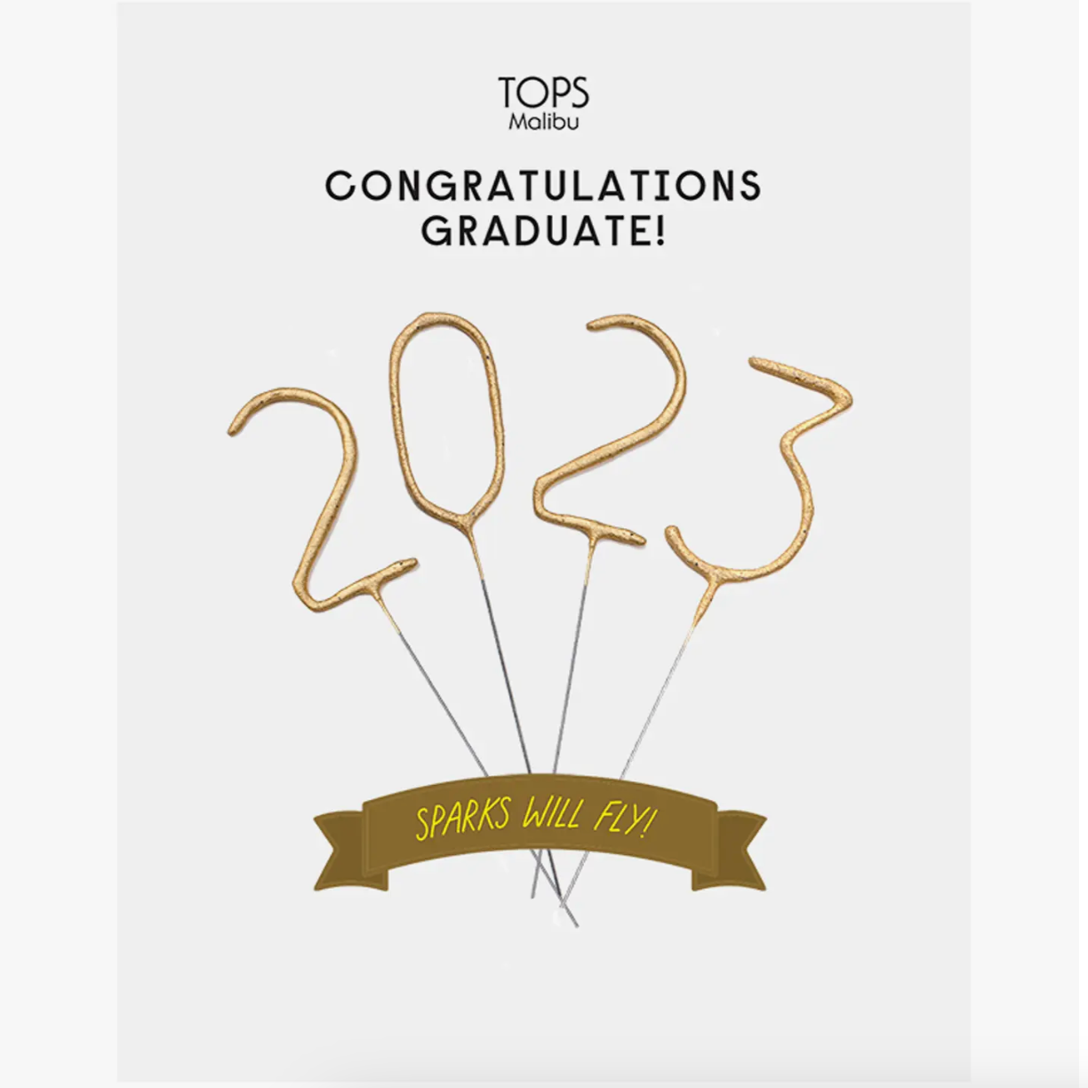 2023 Graduation Sparkler Card 4"