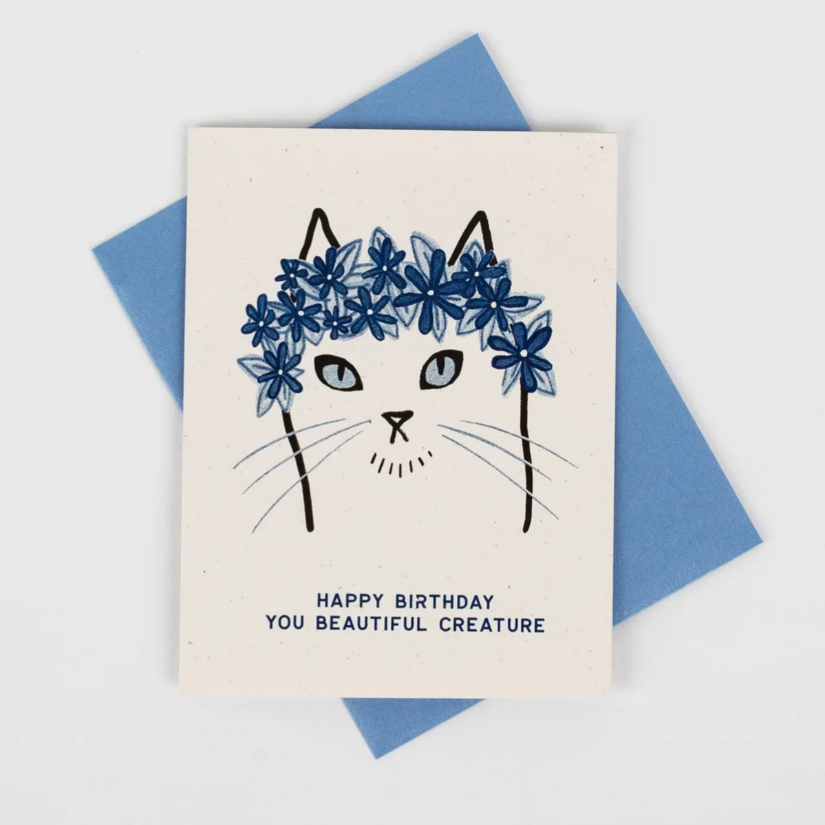 Happy Birthday You Beautiful Creature - Risograph Card