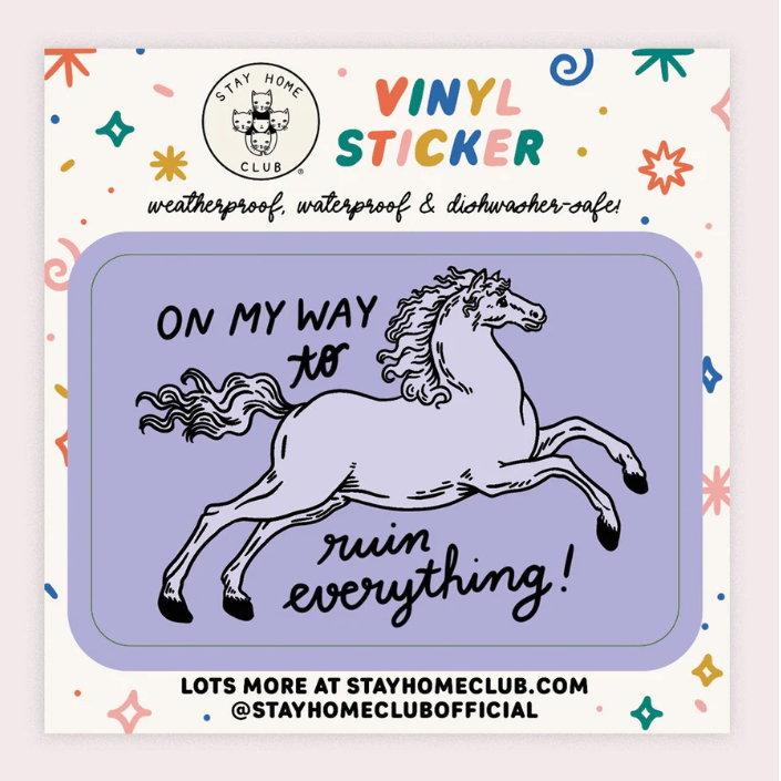 Ruin Horse Vinyl Sticker