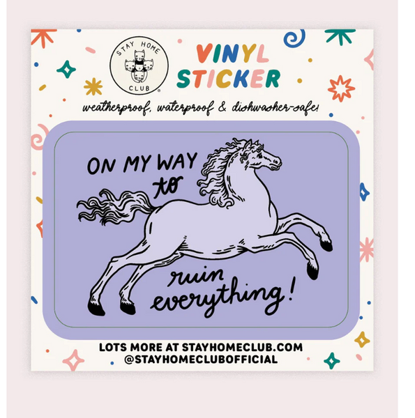Ruin Horse Vinyl Sticker
