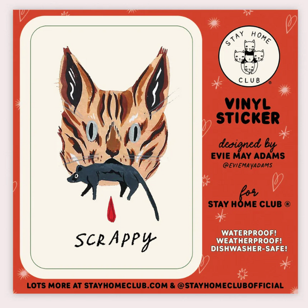 Scrappy Cat Vinyl Sticker