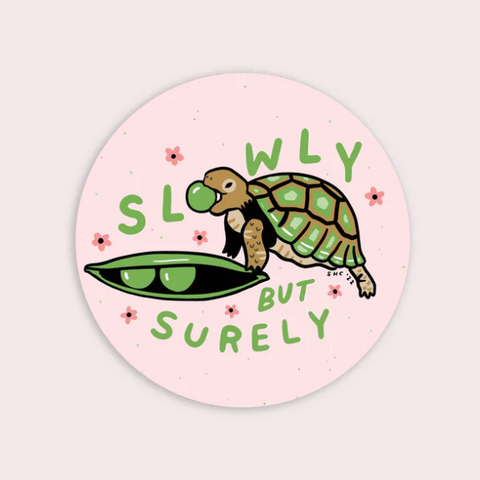 Slowly But Surely (Turtle) Vinyl Sticker