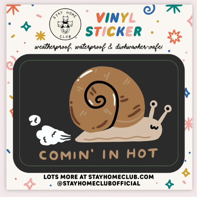 Comin' In Hot Vinyl Sticker