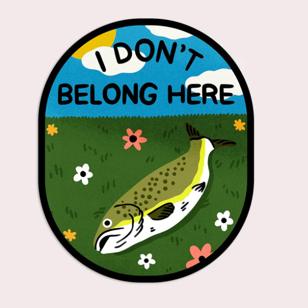 I Don't Belong Here Vinyl Sticker