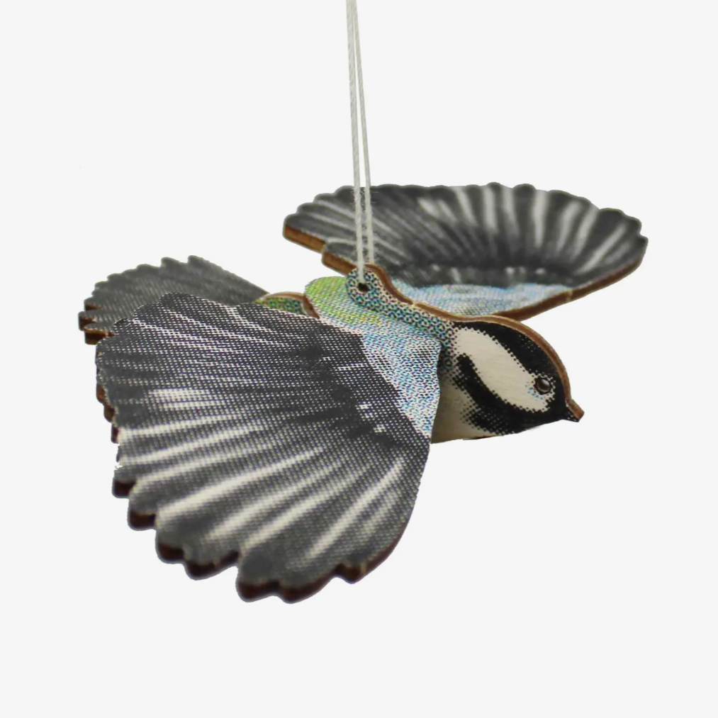 Birds Small : Black-Capped Chickadee -wooden puzzle mobile