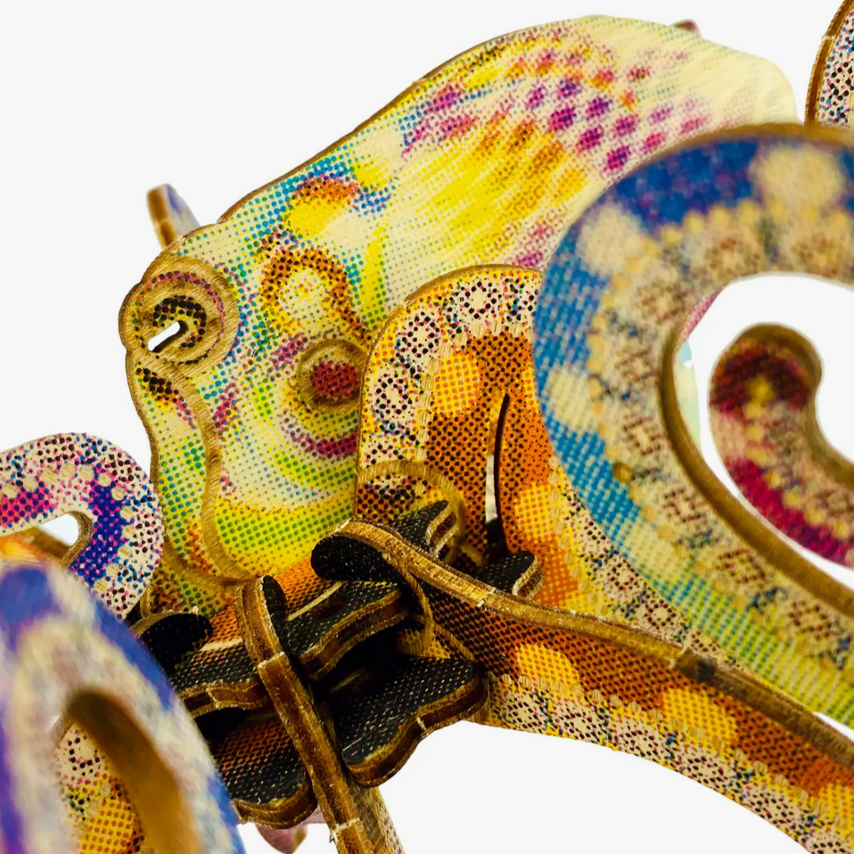 Mollusca : Octopus Rainbow -wooden puzzle