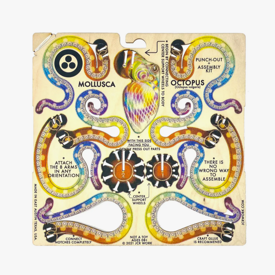 Mollusca : Octopus Rainbow -wooden puzzle