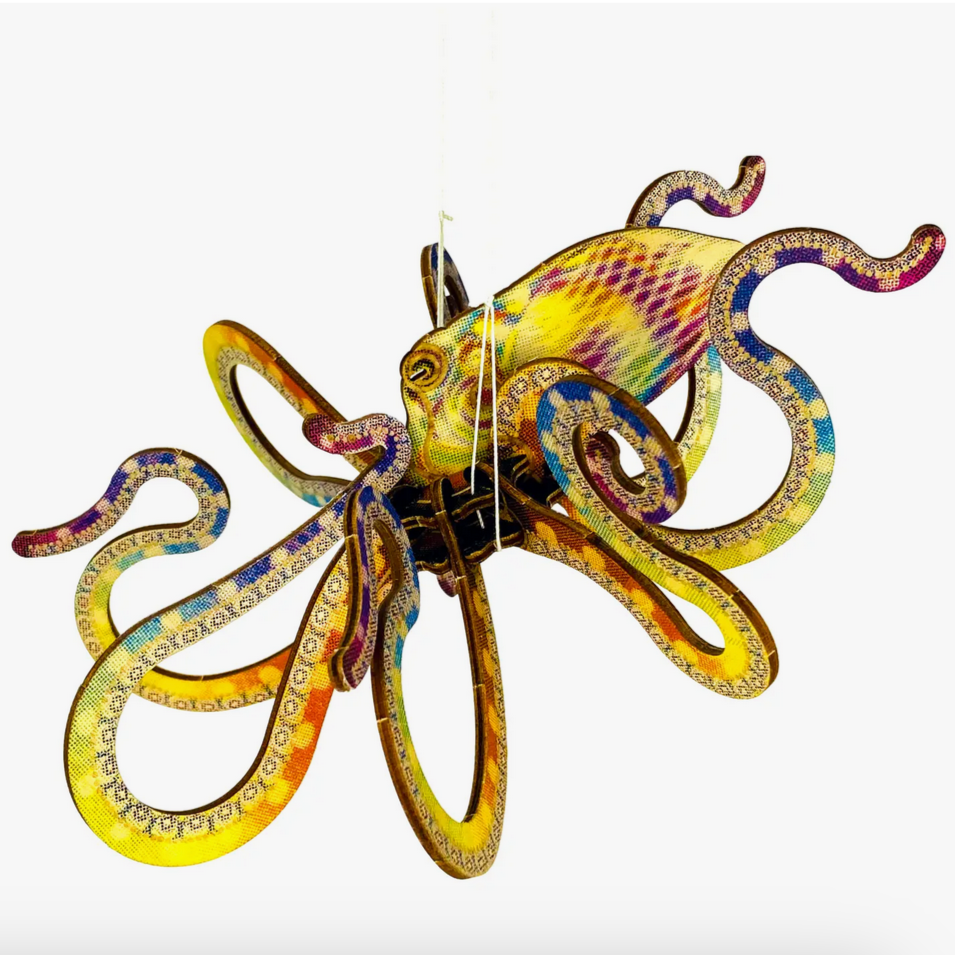 Mollusca : Octopus Rainbow -wooden puzzle