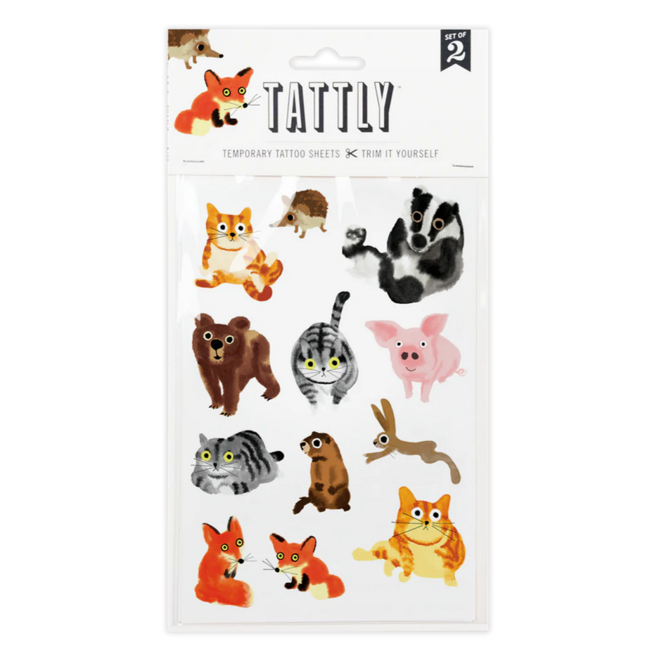 Furry Friends Tattoo Sheet