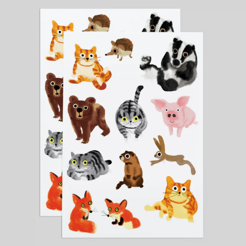 Furry Friends Tattoo Sheet