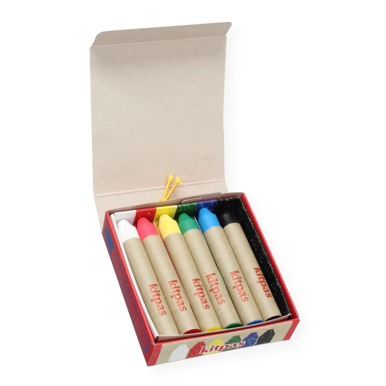 Kitpas Rice Bran Wax Art Crayons 6 Colors