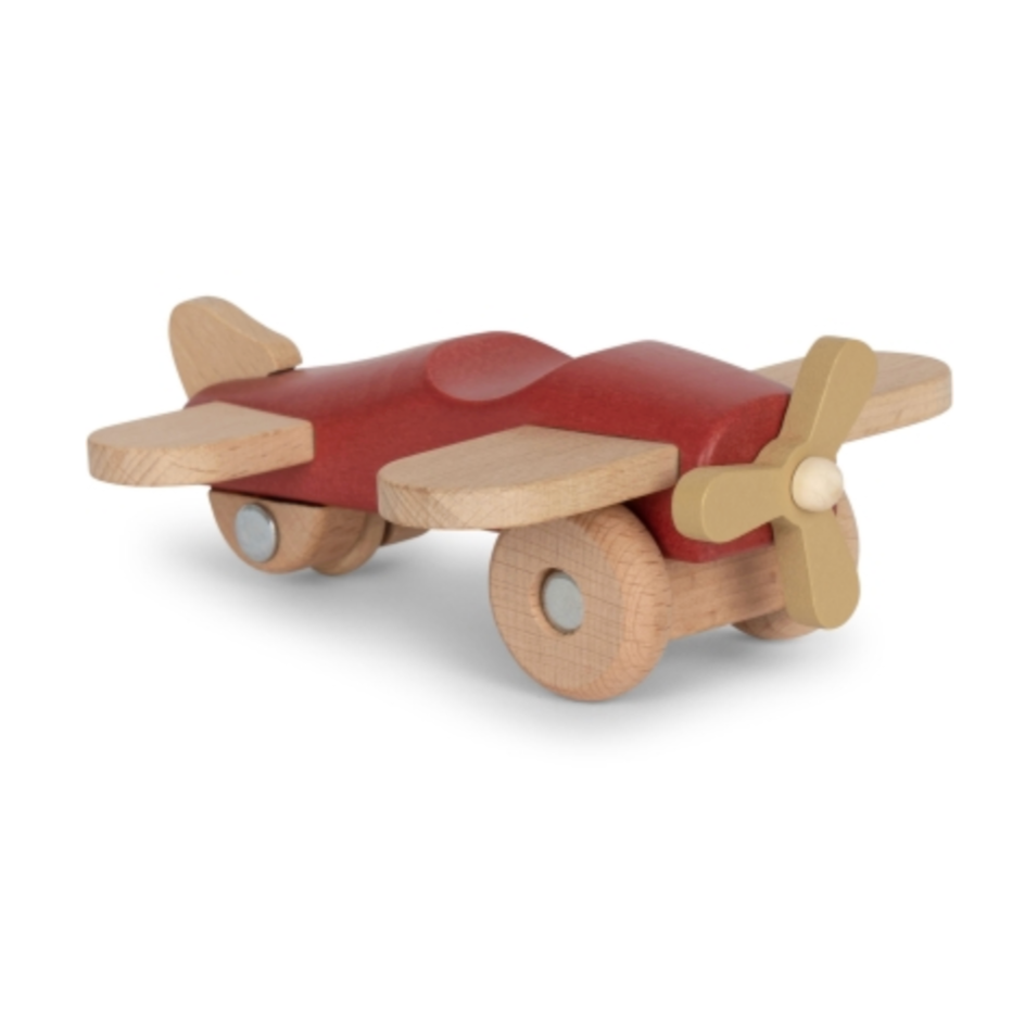 Wood Airplane -red or blue