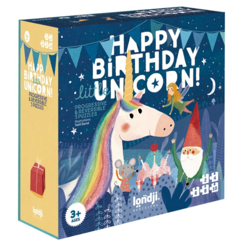 Happy Birthday Unicorn! x5 reversible puzzles 30pcs