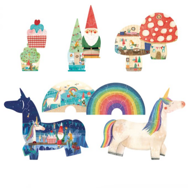 Happy Birthday Unicorn! x5 reversible puzzles 30pcs