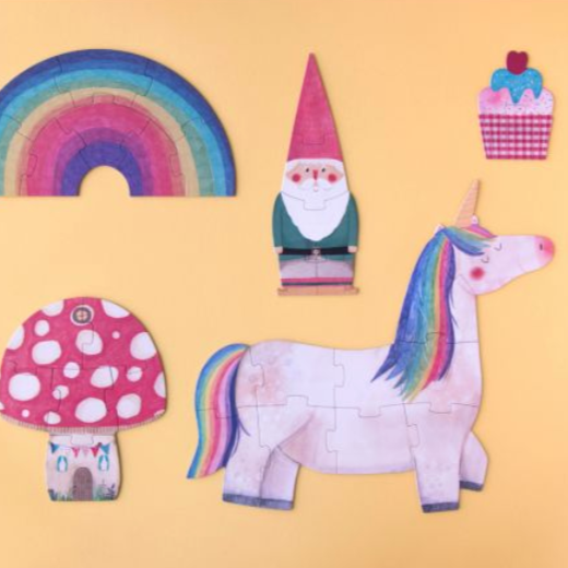 Happy Birthday Unicorn! 2-10pcs x5 reversible puzzles