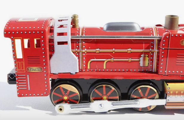 Railway Steam Locomotive Red