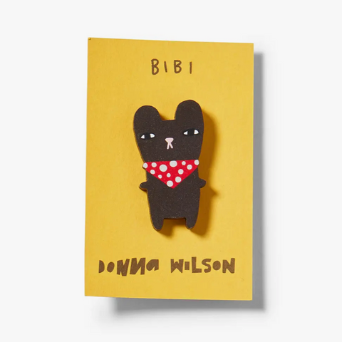 Bibi Bear Pin Badge -Donna Wilson