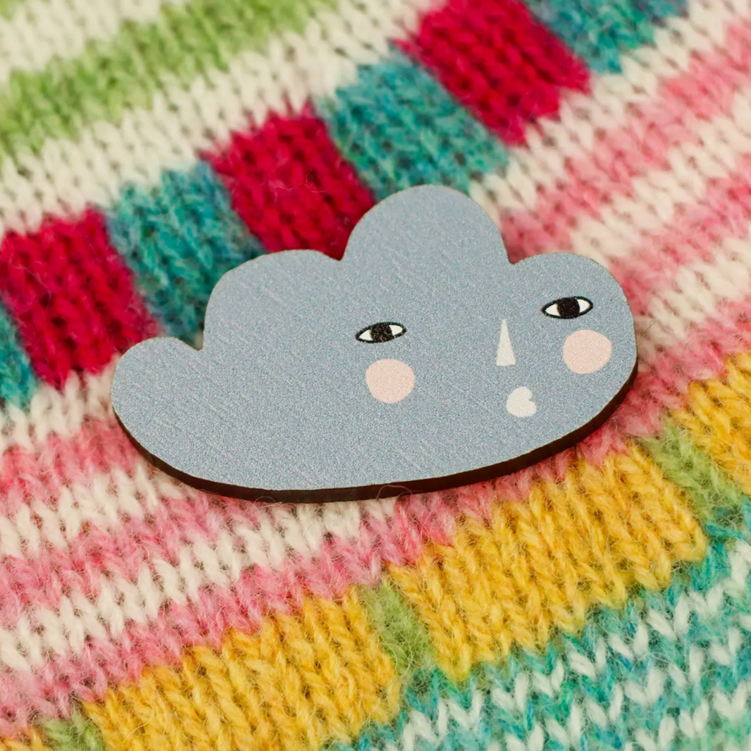 Cloud Pin Badge -Donna Wilson