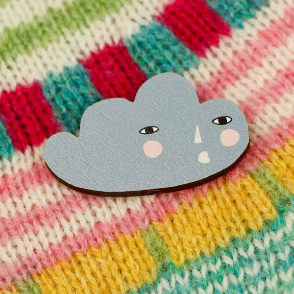 Cloud Pin Badge -Donna Wilson